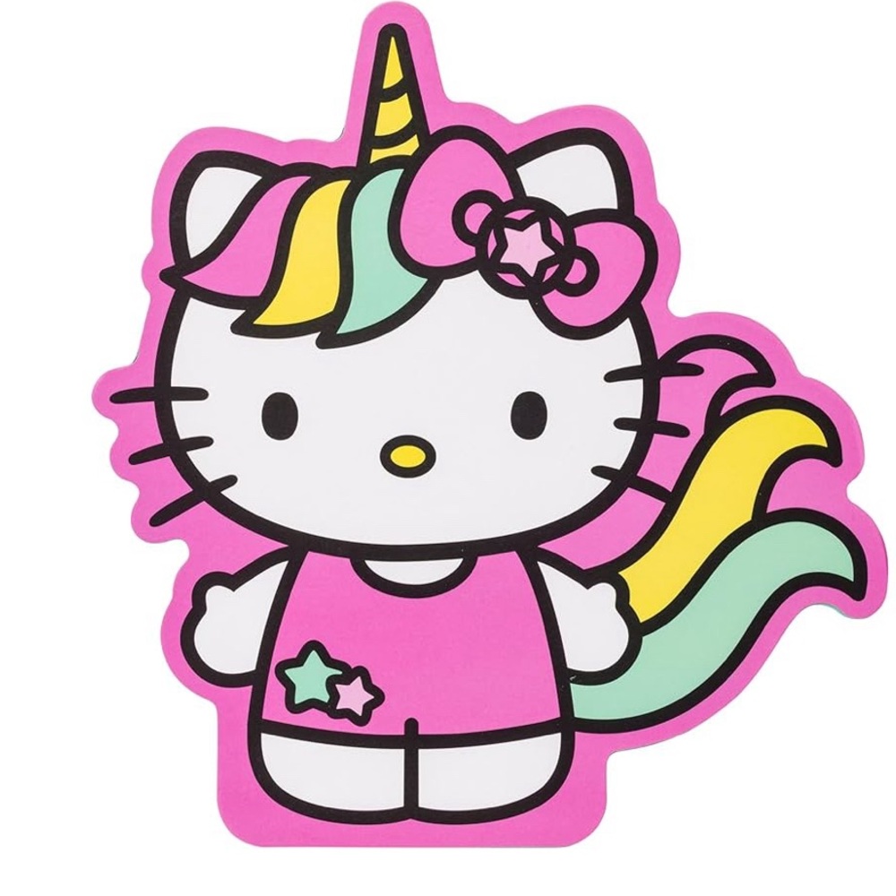 Sanrio Hello Kitty Unicorn Die-Cut Wooden Wall Art Sign | 8 X 8 Inches